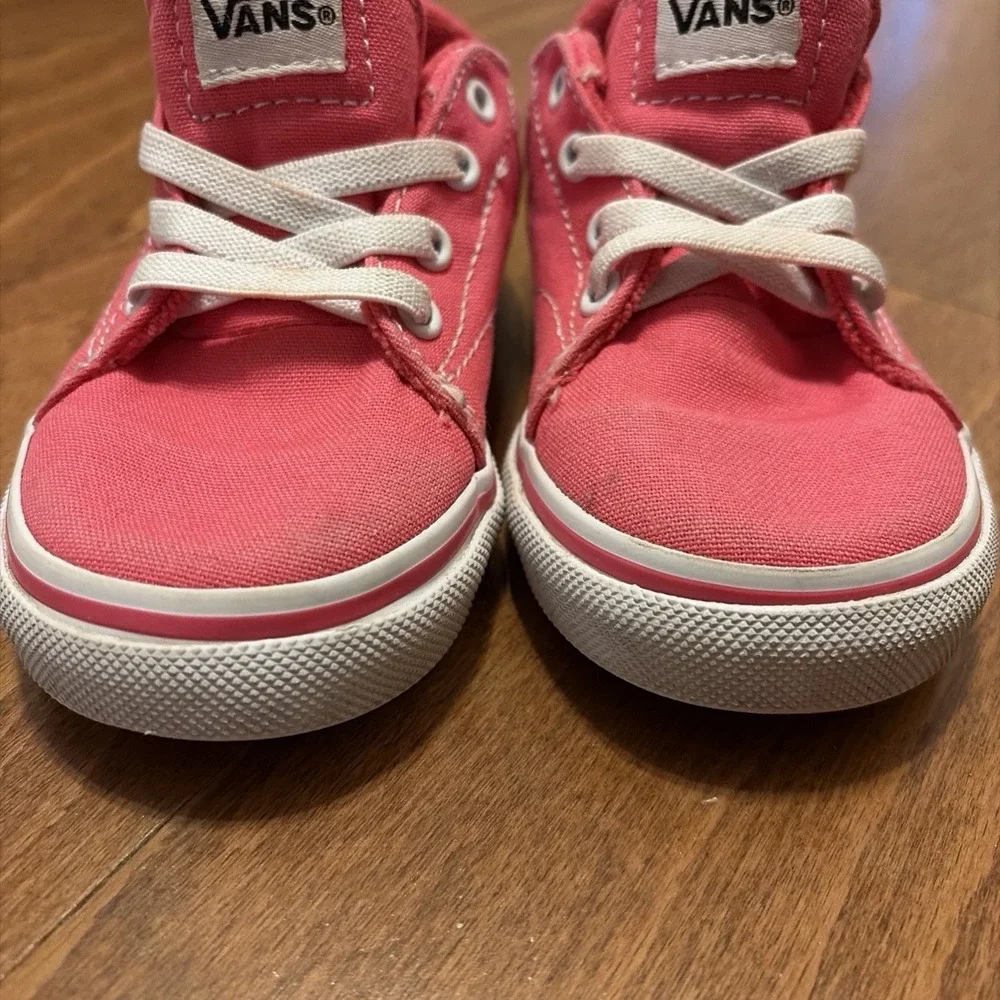 Vans Toddler Ward Pink Slip-On Canvas Skate Shoes Size 7 EUC